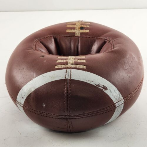 Armchair Quarterback Football Shaped Drink Beverage Holder Weighted Vintage 8"
