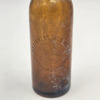 Consumers Brewery Co Newark OH Embossed Amber Beer Bottle 10" Vintage 1870s