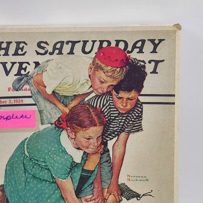 The Saturday Event Parker Brothers Jigsaw Puzzle 14" By Norman Rockwell 1993