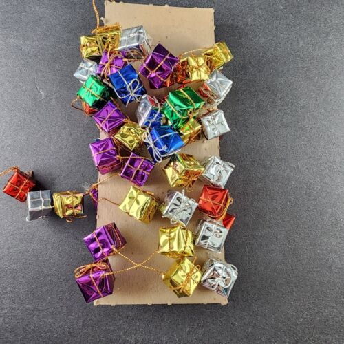 Lot Christmas Tree Gold Garland SnowflakesOrnaments Door Knob Bell Bows Packages