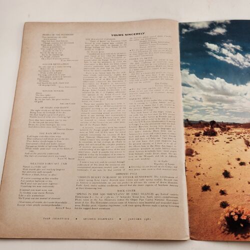Arizona Highways January 1961 Edition Spring Catalog Desert's Spring Spectacular