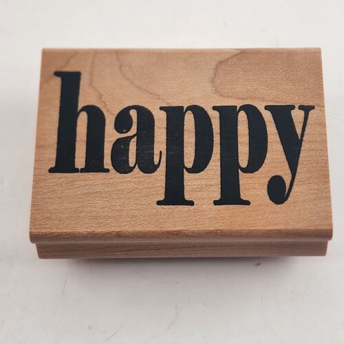 Lot of 4 Inspirational Words and Sayings Wood Mounted Rubber Stamps Vintage