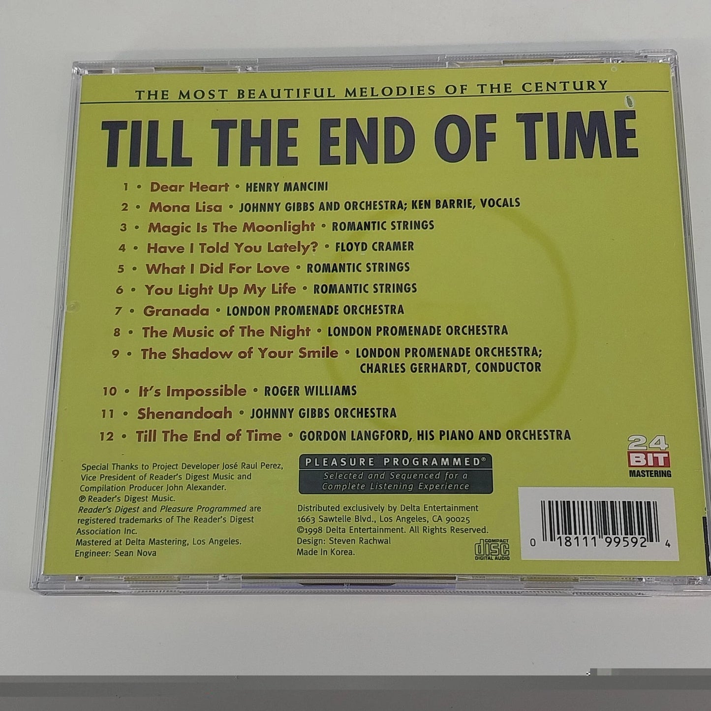 Till The End Of Time 3 CD Box Set Reader Digest Love Songs 24-Bit Mastering 1998
