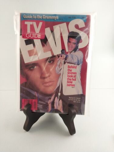 TV Guide's Elvis Cover Feb 17 1990 April 9 1983 plus 2 Laminated Elvis Pictures