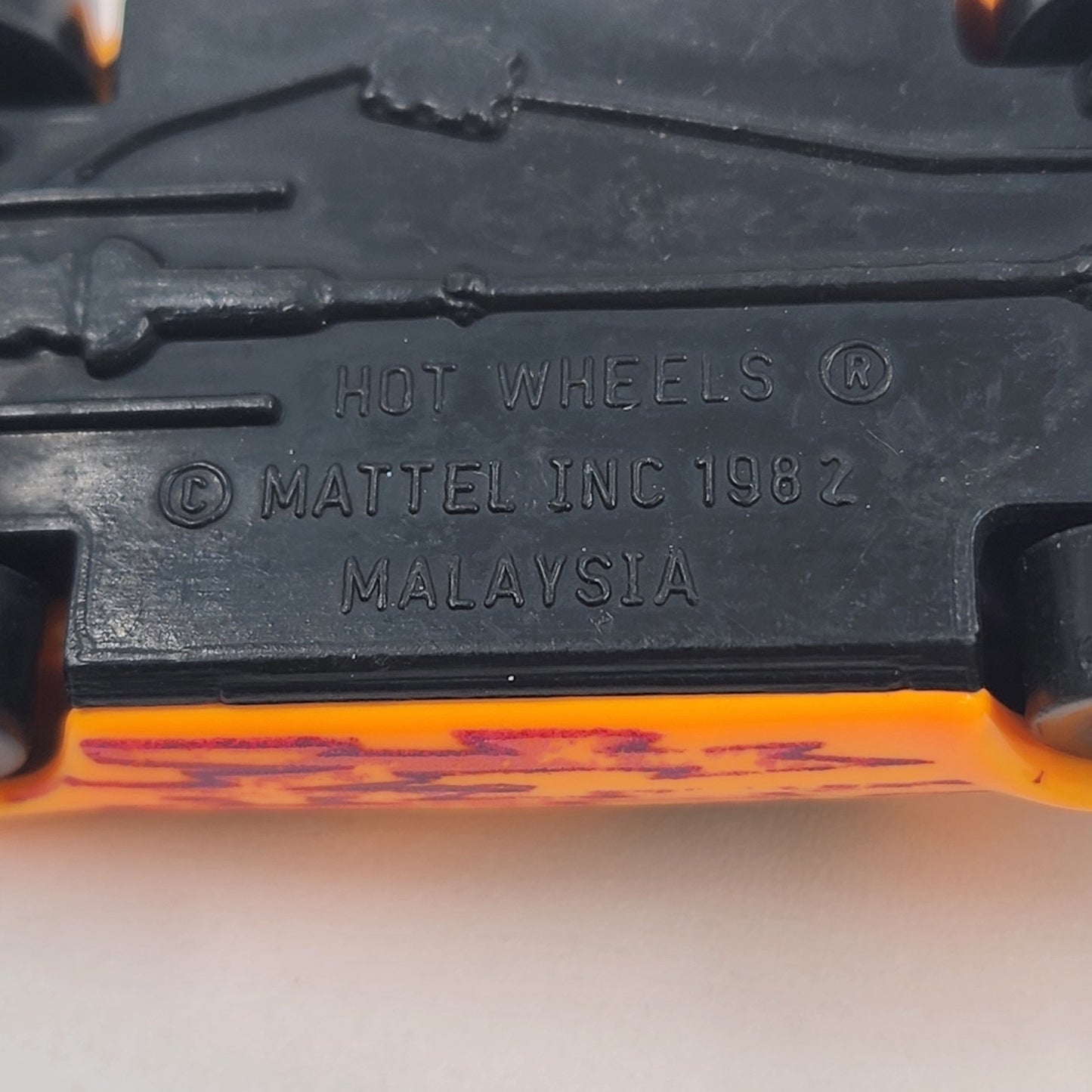 Hot Wheels No 167 Pontaic ‘80s Firebird Orange BW w Lightning Bolts Diecast 1992