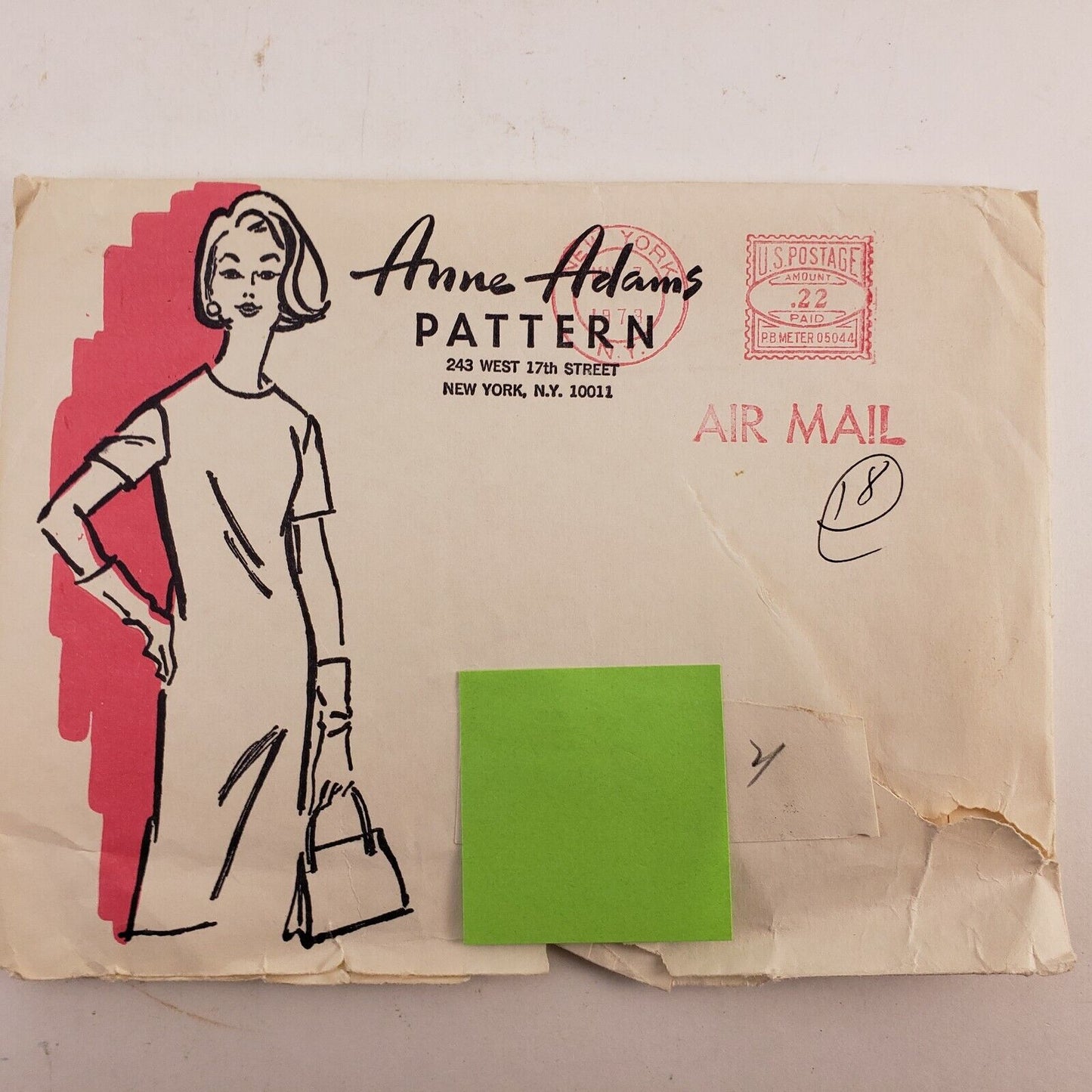 Printed Pattern 4565 Size 16½ Vintage Mail Order Sewing Pattern 1973 Dress Cut