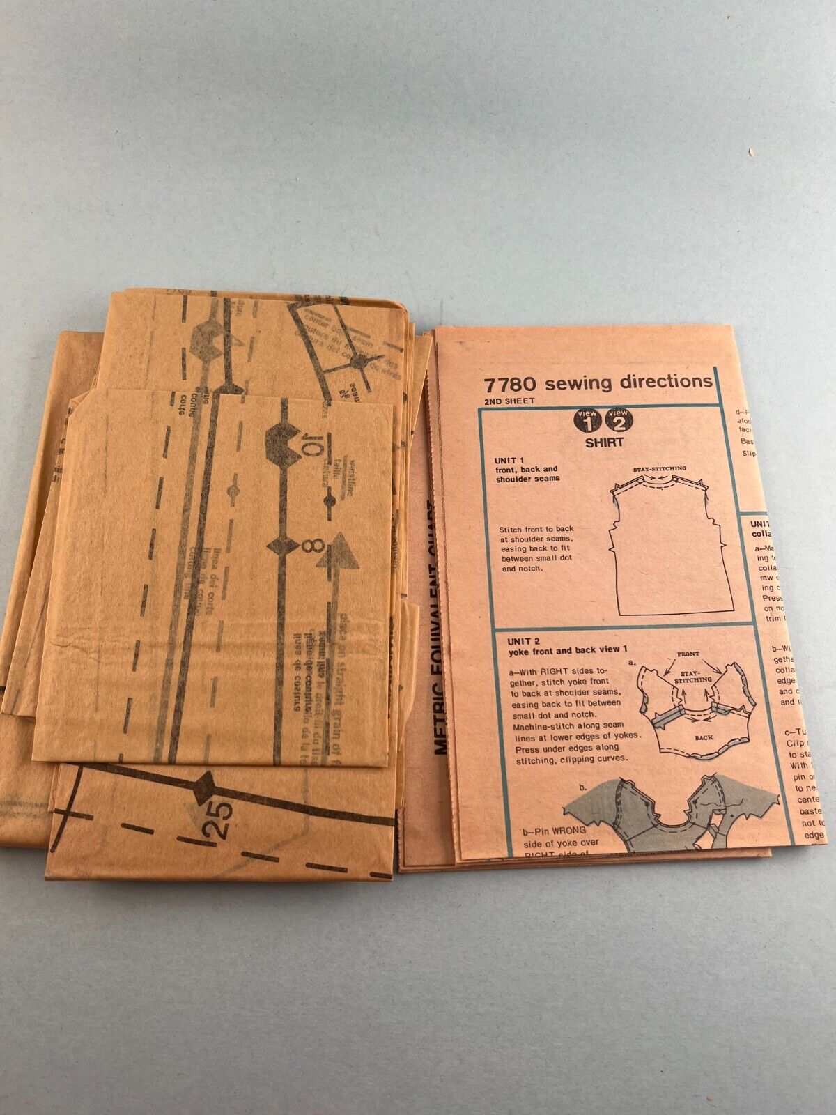 Simplicity 7780 Vintage Sewing Pattern 1976 Boys Size 10 Vest Shirt and Jeans