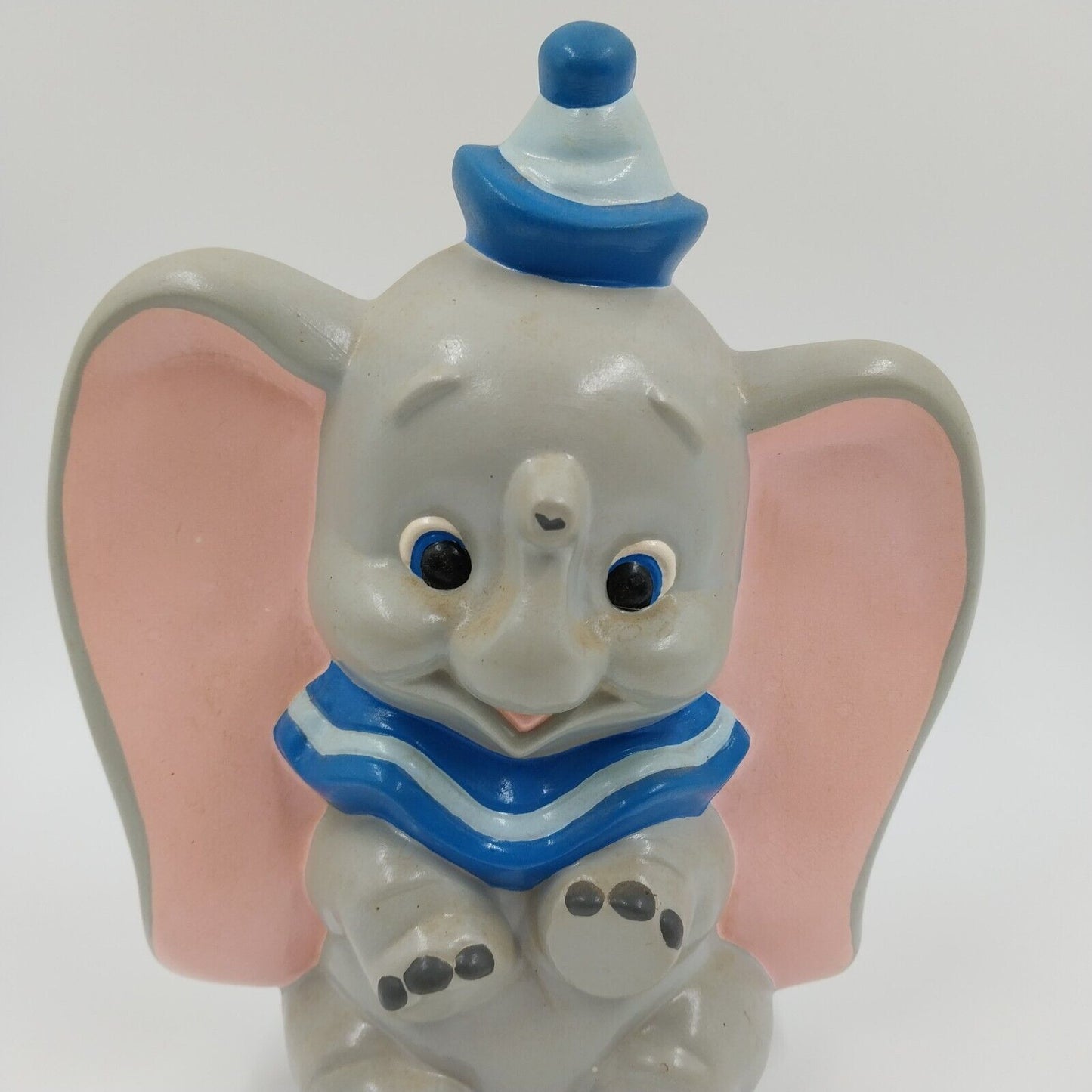 Dumbo Elephant Ceramic Figure Walt Disney Productions Hand Painted Mold VTG