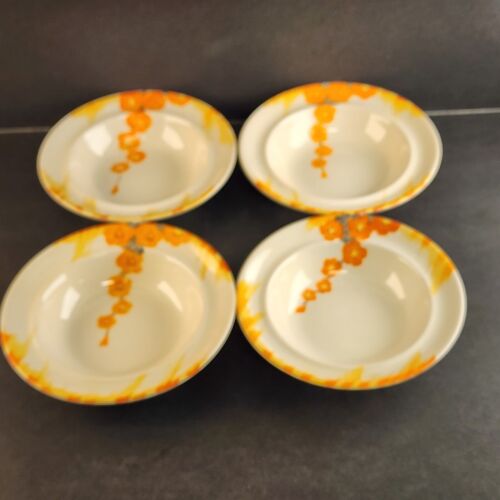 5 Pc Swinnertons Ironstone Ivory Salad Dessert Bowls Set 1930s Vintage
