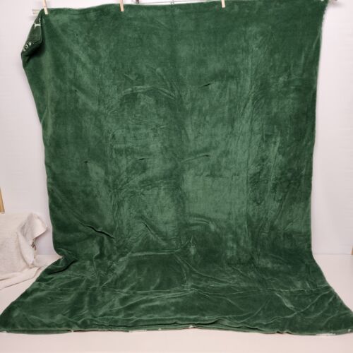 Sunbeam Microplush Comfy Toes Electric Heated Throw Blanket Foot Pocket Green