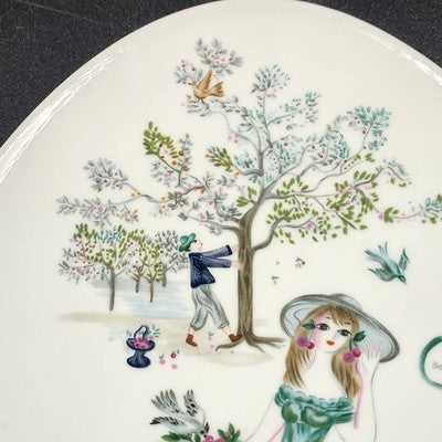 Modern Triangular Figural Lunch Plate Rosenthal Signed Bele Bachem Germany 1960s