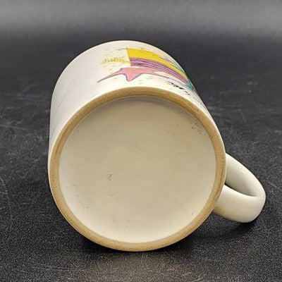 Myrtle Beach White Coffee Mug Cup 3.75" Vacation Souvenir Ocean Palm Tree Handle