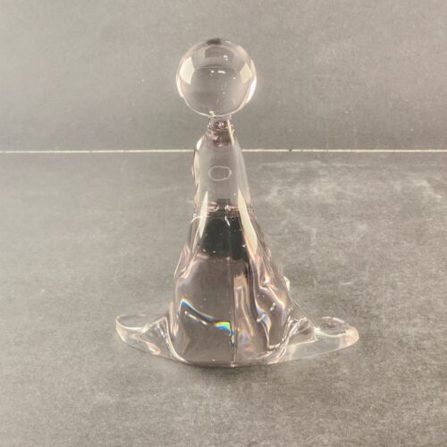 Viking Glass Paperweight Seal Balancing A Ball Figurine 7.25" New Martinsville