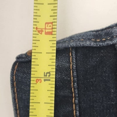 Riders Women's Dark Blue Denim Jeans Pants Size 14P High-Rise Straight Legged