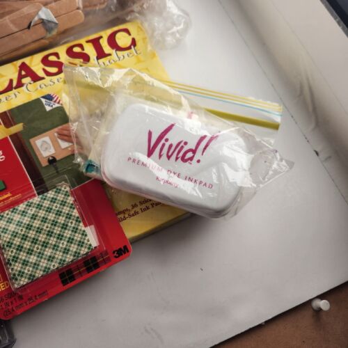 Big Lot Craft Supplies Vintage Thread Sewing Items Rubber Stamps Scrapbooking