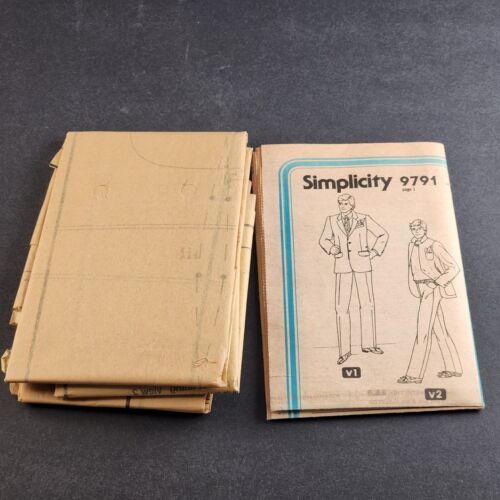 Simplicity 9791 Vintage Sewing Pattern Men's Pants w Lined Jacket John Weitz 42