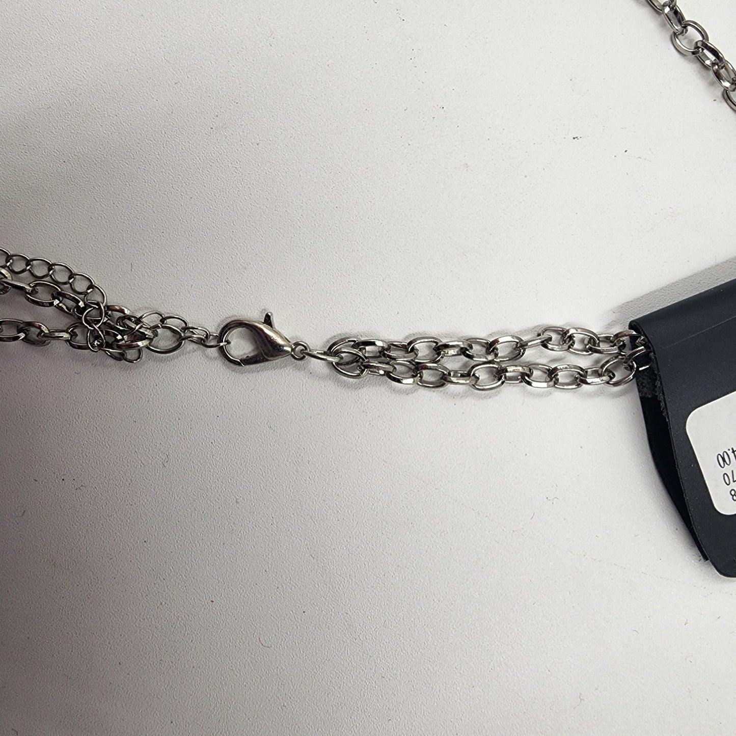 Catherines Double Strand Silver Tone Blue Black Green Faux Pearl Beads Necklace