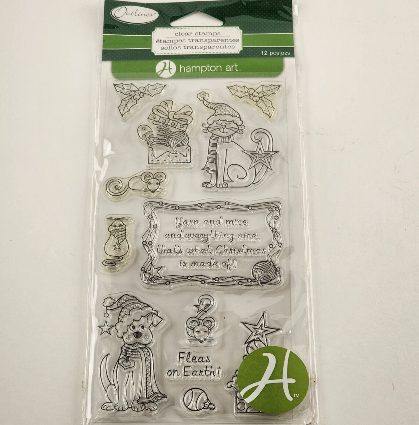 3 Pks Holiday Themed Clear Plastic Stamps Unmounted Unopened NOS