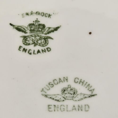 Tuscan Fine Bone China Luncheon Plate Shamrock Pattern 1907 English Original