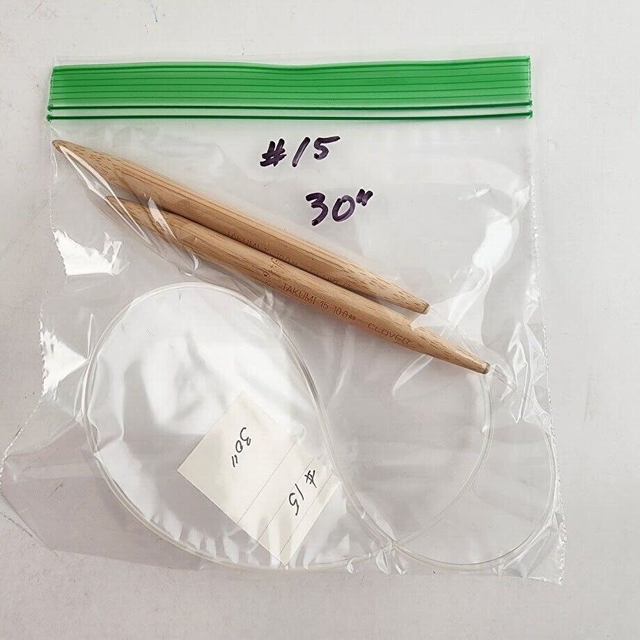 Circular Knitting Needle Bamboo Plastic Metal Size 8 - Size 15 Length 16" - 32"