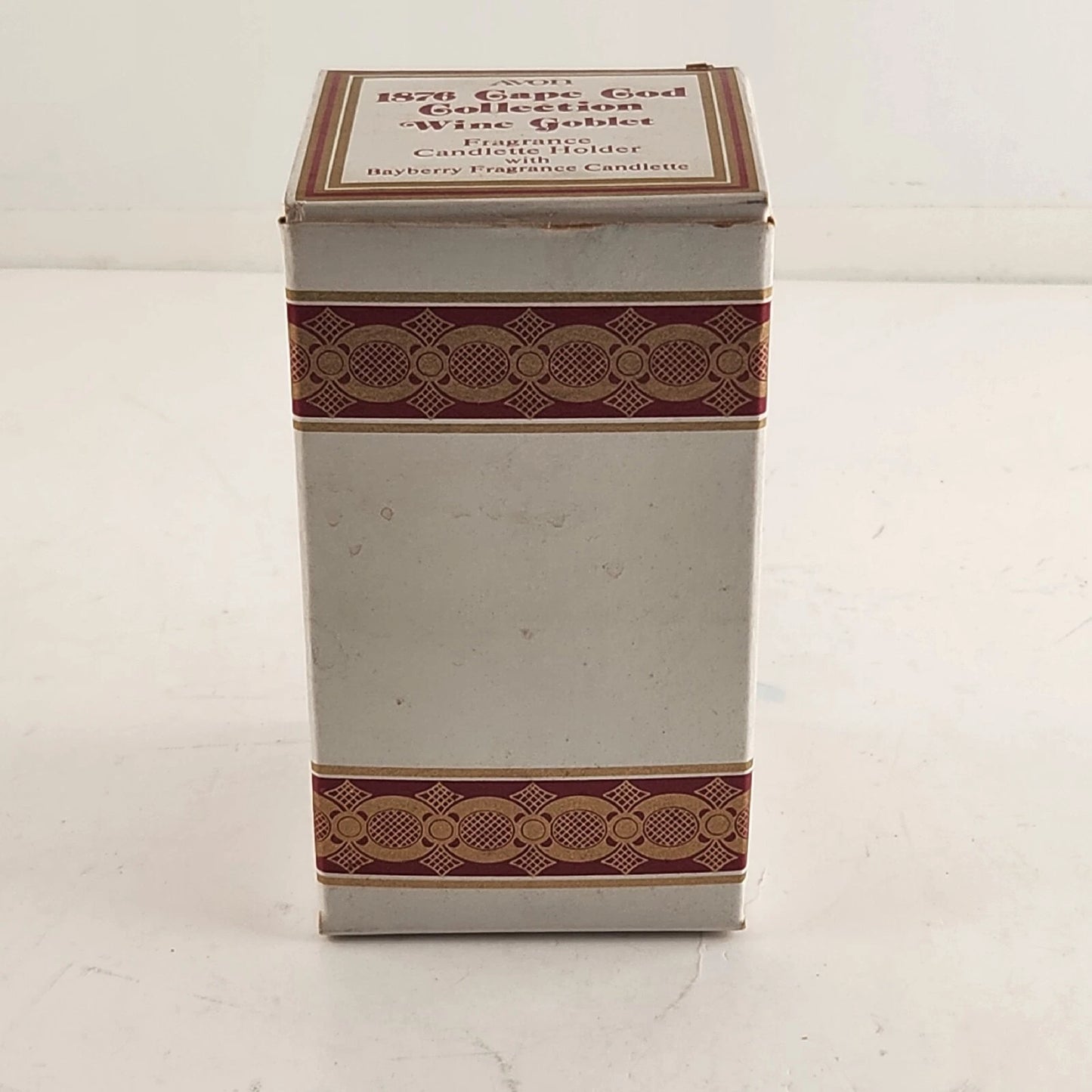 Avon Cape Cod Ruby Red Glass Tea Light Candle Holder Boxed