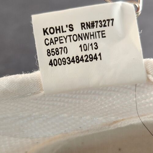 Candies All White Vintage Square Toe Flat Sneakers Shoes Size 6