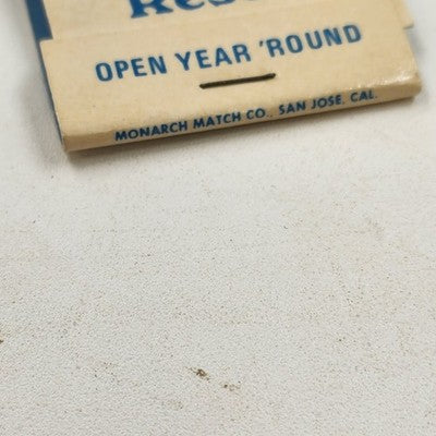 Sunnyside Resort Tahoe City Home of the Sailing Fleet Matchbook Cover Unused