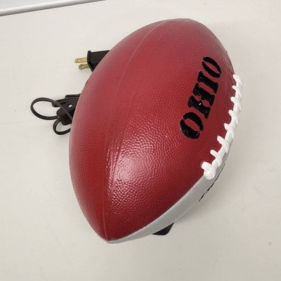 Ohio State Ceramic Football Lamp Nightlight Tested Works Vtg Fun Decor Design