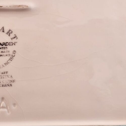 Rectangle Serving Platter MOON GARDEN by Clay Art S San Francisco 17" x 13" x 2"