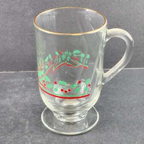 2 Arby's Various Style Glasses Christmas Holiday Holly Berry Cups Vintage