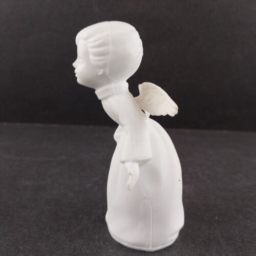 Boy & Girl Kissing Angels Molded Plastic Christmas Collectible Figurines Vtg 3"