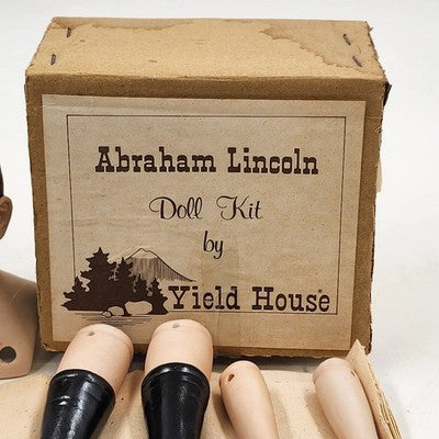 Abraham Lincoln Doll Kit by Yield House Inc Head Arms Legs Body Fabric & Pattern
