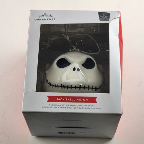 Hallmark Nightmare Before Christmas Jack Skellington Ornament Boxed Blown Glass