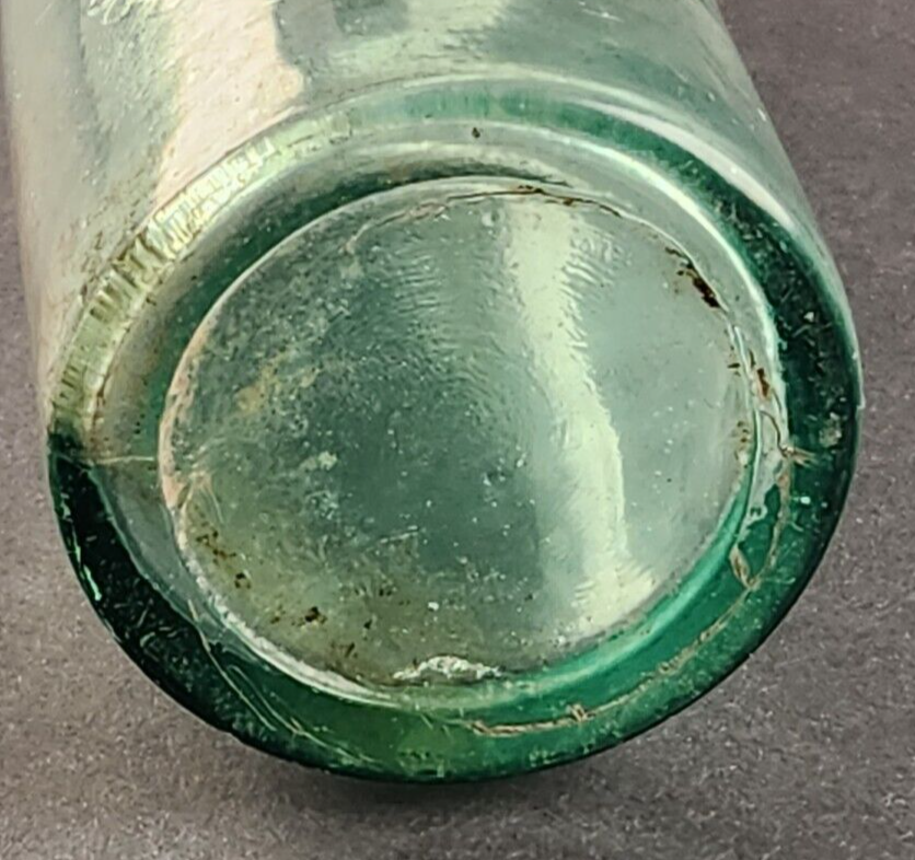 Franklin Brewing Co Columbus Ohio Green Tinted Empty Glass Beer Bottle Vintage