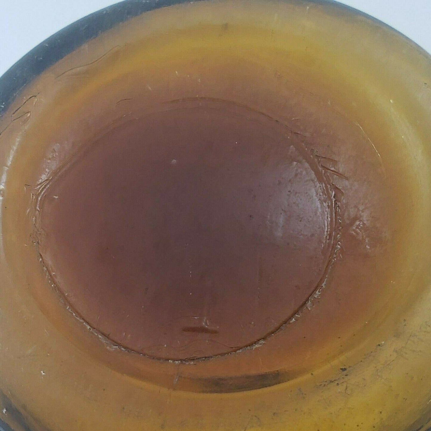 Brown Apothecary Glass Bottle w No Stopper 7¼" High Antique Hand Blown No Maker