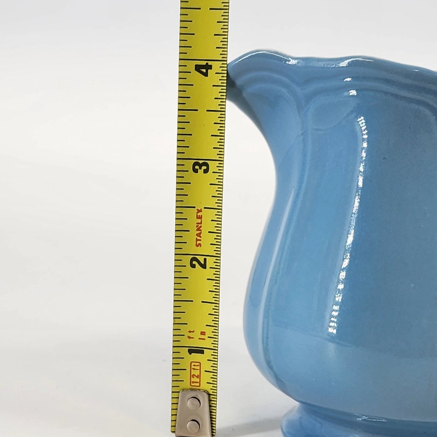 Linda Ironstone 4008 Creamer Pottery Delphite Blue 10 oz Japan Boho Vintage