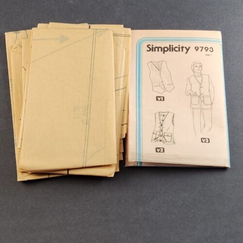 Simplicity 9793 Vintage Sewing Pattern 1980 Men's Set of Vest Size 42 John Weitz