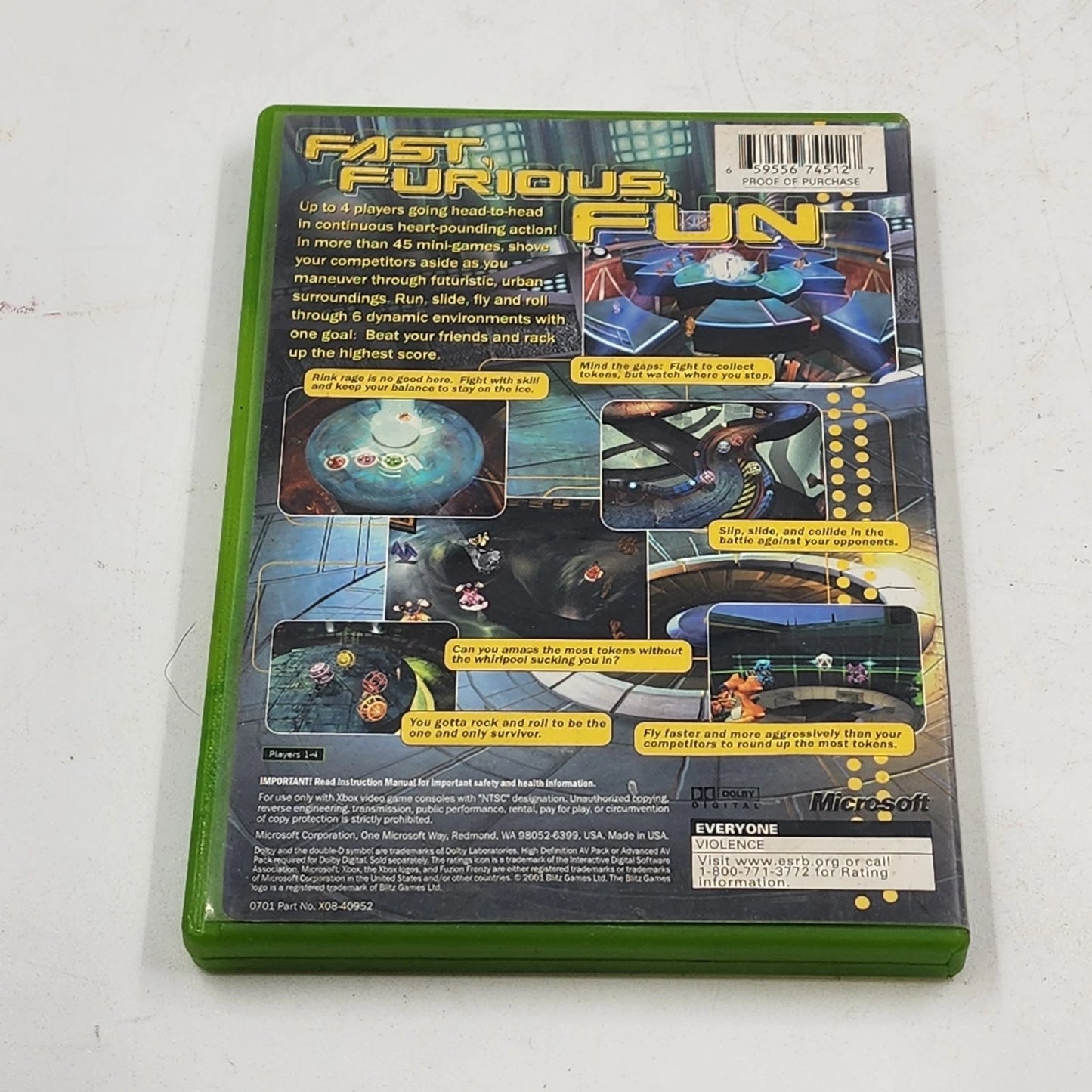 Fuzion Frenzy Platinum Hits Original Microsoft Xbox Non Stop Party Game Action