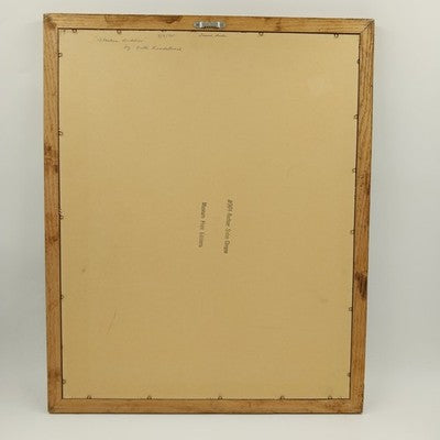 Patti Lindstrand Signed Print Stolen Glimpse Alaskan Puppies Framed Matted 1985