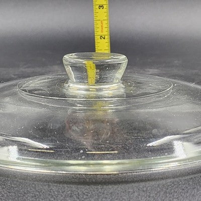 Corning Ware Replacement Clear Glass Lid 9.5" Outer 8'' Inner Lip Round USA