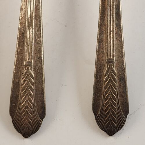 6 Various Silver Plate Flatware Pieces Vintage 2 Forks 2 Teaspoons 2 Other Spoon