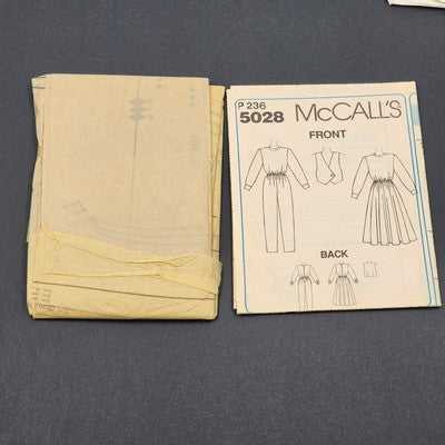McCall's 5028 Vtg Sewing Pattern 1990 Uncut Miss Vest Jumpsuit Dress Sz C 10-14