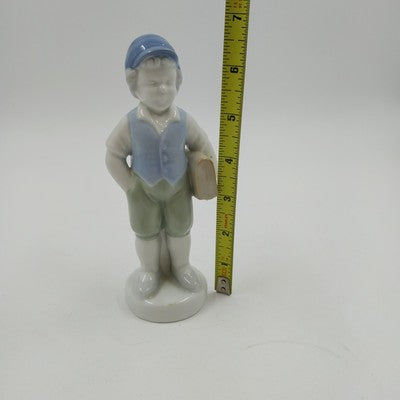 Gerold Porzellan School Boy Figurine Bavaria Germany 6.5"
