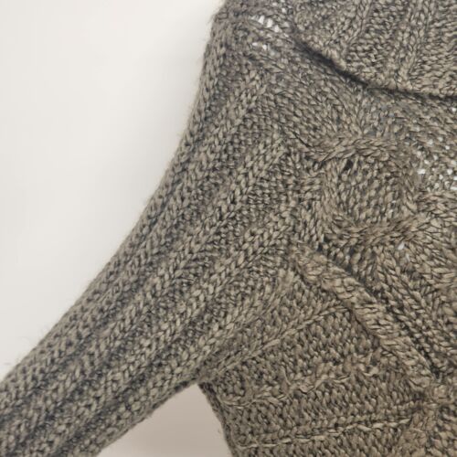 Gray Open Knit Pullover Sweater Acrylic JH Collectibles Women Medium Vintage