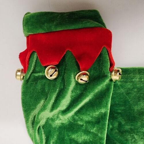 Elf Costume Red Green NEW NO EARS Shirt Pants Belt Boots Hat Child Size 8 - 10