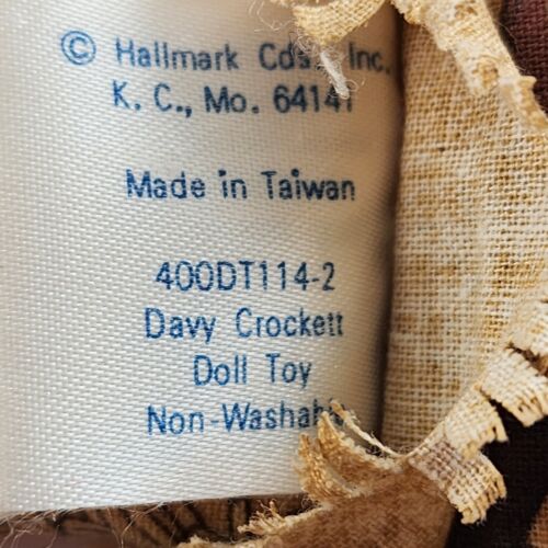 3 Hallmark 1979 Cloth Doll Toys Clara Barton Davey Crockett Mark Twain Vintage