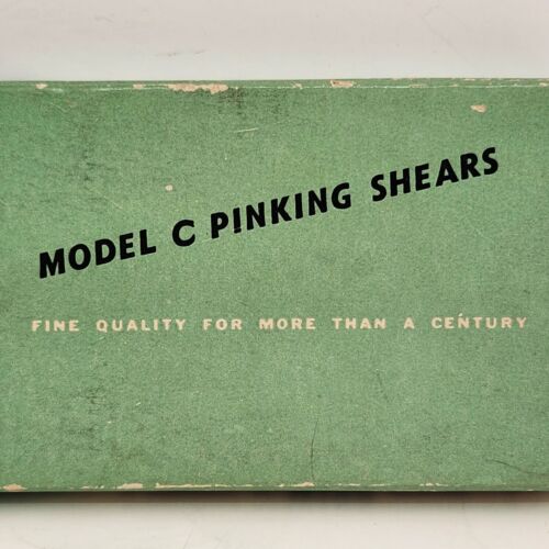 Wiss Pinking Shears Sewing Scissors Model CB9 Original Box 9" Long Vintage