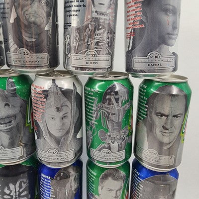 Star Wars Episode 1 The Phantom Menace Mt. Dew Pepsi 24 Empty Can Set 1999