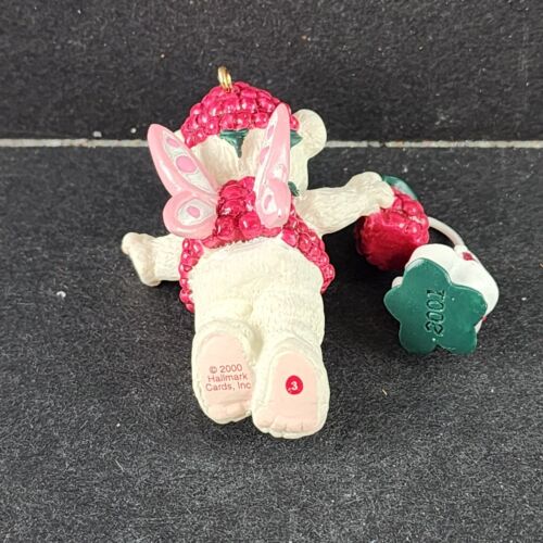 3 Hallmark Keepsake Fairy Berry Bears Ornaments Strawberry Blueberry & Raspberry