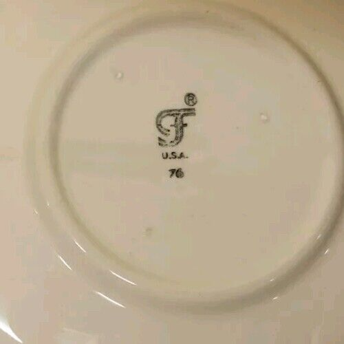 Flat Cup & Saucer Set Franciscan China Desert Rose Pattern USA Oven Safe Vintage